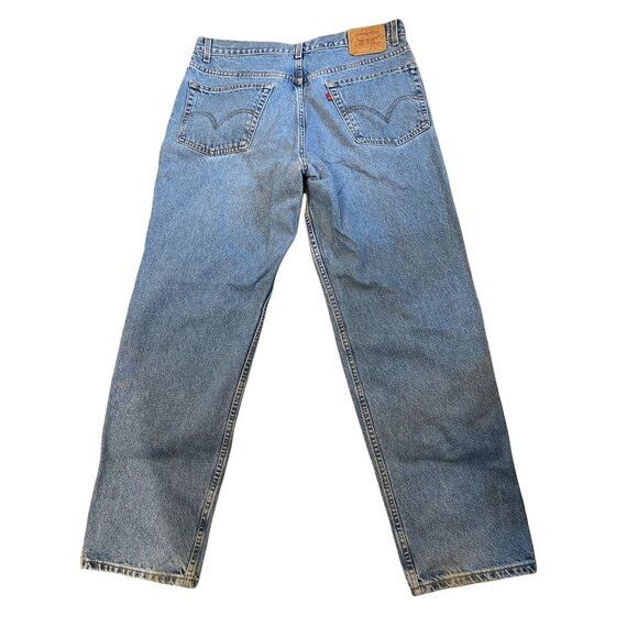 VINTAGE LEVI'S MEN'S 550 RELAXED FIT BLUE JEANS SZ 38 - Picture 3 of 8